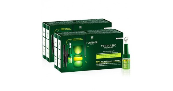 Rene Furterer Duo Triphasic Progressive Trattamento Contro la Caduta dei Capelli 16 Flaconcini da 5,5 ml